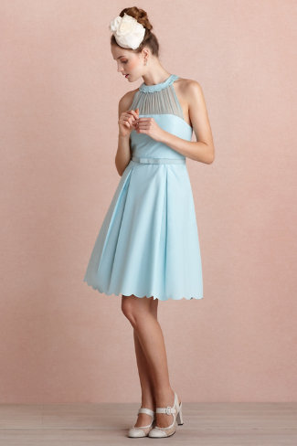 This 'Horizon' dress by BHLDN, $380 is suitably elegant, love the colour!