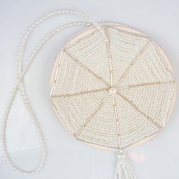 This Evie Beaded 1920s Deco Wedding Purse, £368, Not On The High Street, is very chic.
