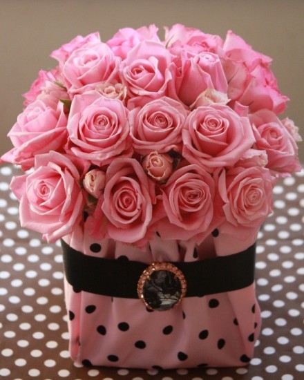 Isn't this 'Petite Polka Dot' flower arrangement by La Maison Des Roses, £95, just so pretty?
