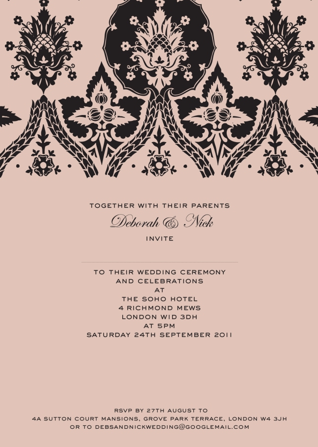This Emily & Jo's Lace invitation is very stylish.